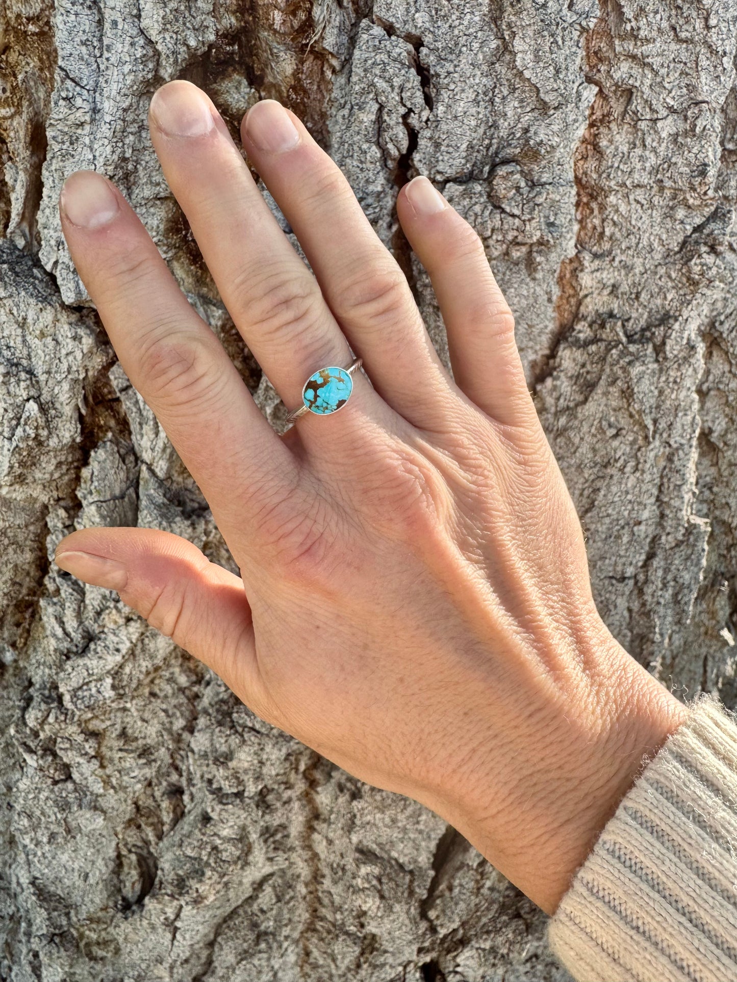 Eclipse Ring | Silver | Royston Turquoise | Size 7.75