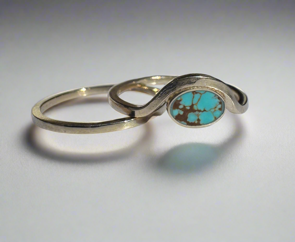 Arroyo Ring | 14k Gold | Number 8 Turquoise | Made to Order