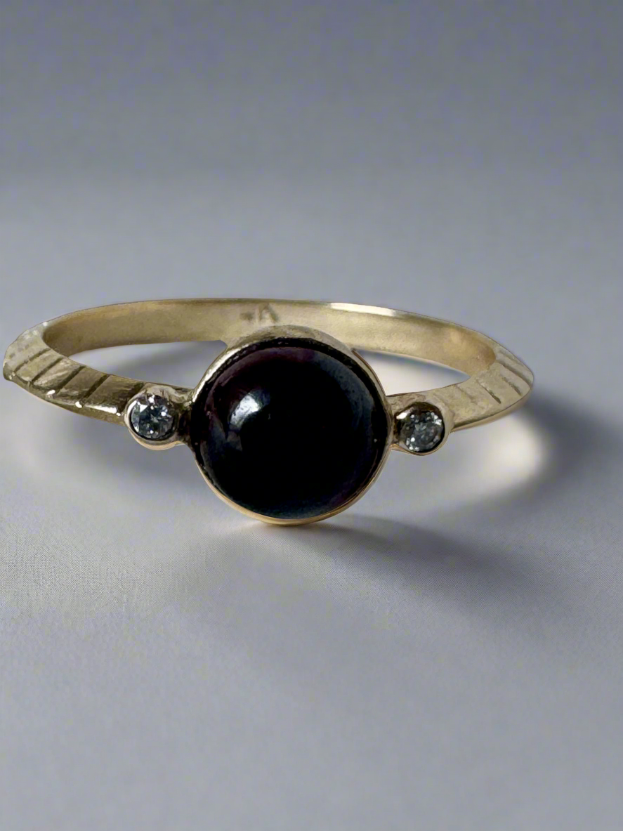 Juniper Ring |14k Gold | Ruby & Natural Diamonds