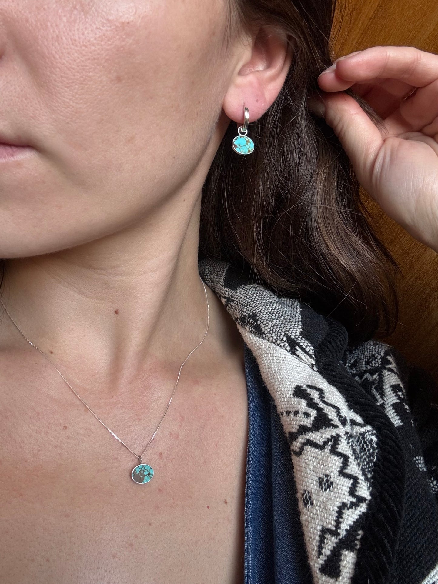 Caldera Necklace | Silver | Number 8 Turquoise