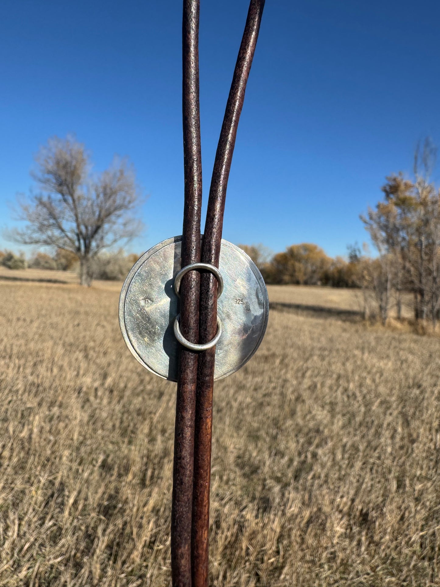 Bolo Tie | Silver | Agate