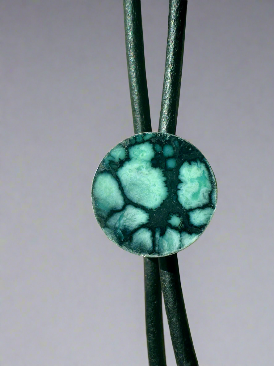 Bolo Tie | Silver | Desert Bloom Turquoise