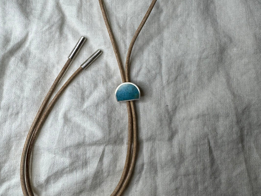 Bolo Tie | Silver | Kingman Turquoise