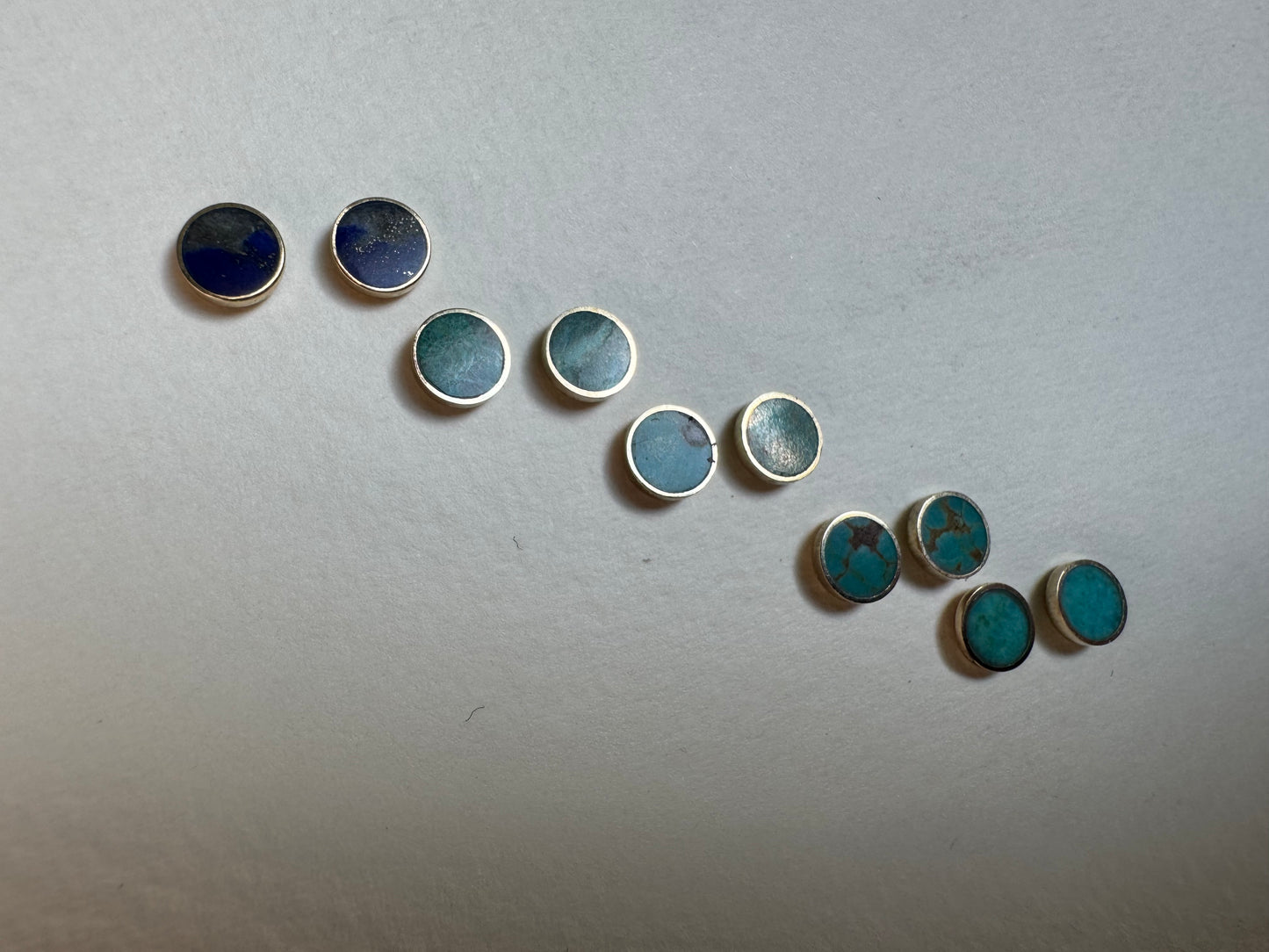 Eclipse Mini Studs | 10k Gold |Turquoise