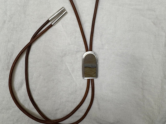 Bolo Tie | Silver | Picture Jasper