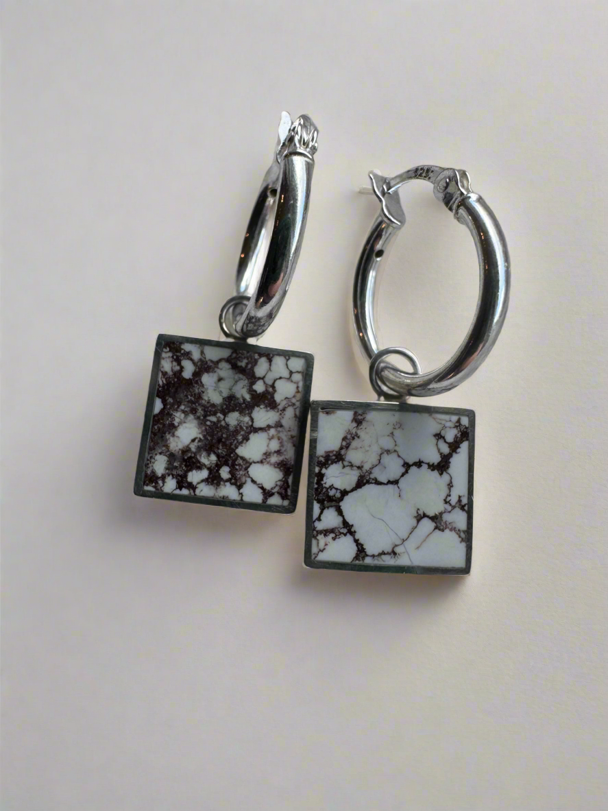 Mesa Earrings | Silver | Wildhorse Magnesite