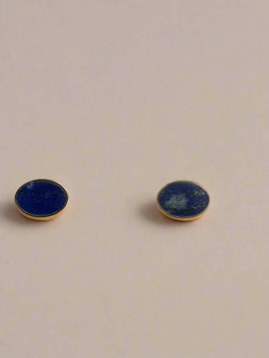 Caldera Studs | 14k Gold | CO Lapis Lazuli