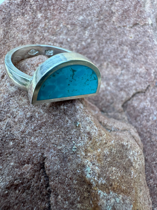 Arc Ring | Silver | Kingman Turquoise
