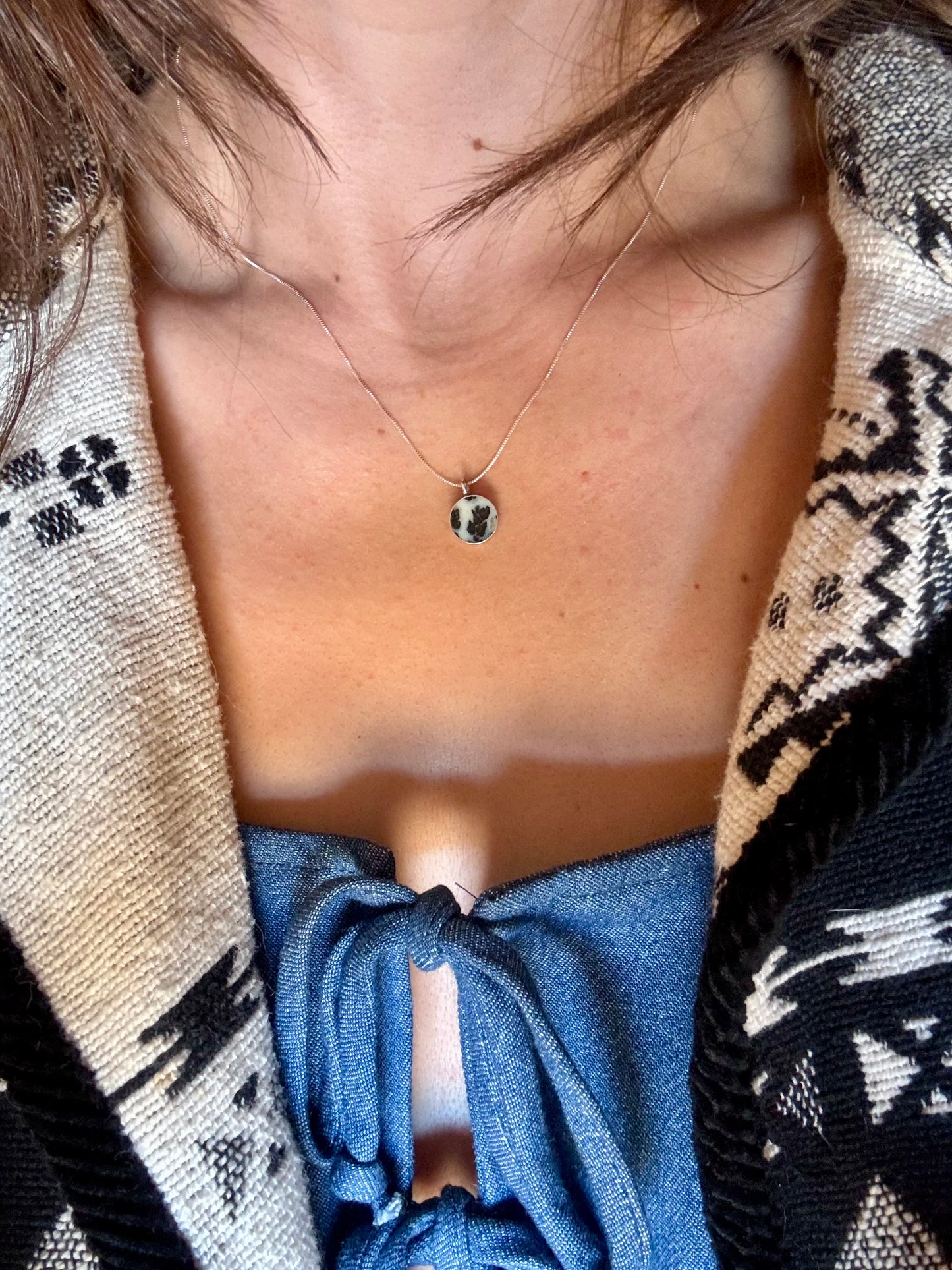 Eclipse Necklace | Silver |Colorado Dendritic Agate