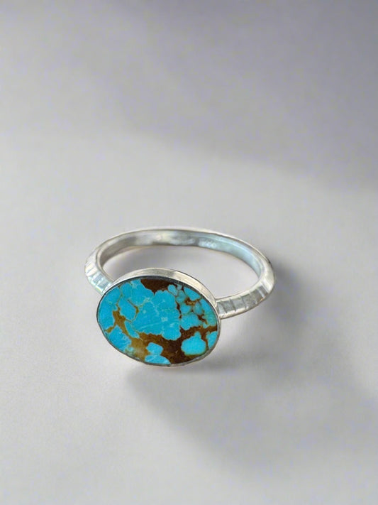 Eclipse Ring | Silver | Royston Turquoise | Size 7.75