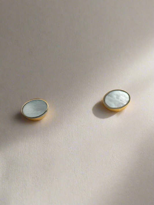 Caldera Studs | 14k Gold | Mother of Pearl