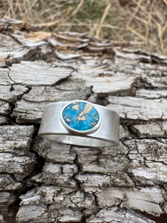 Desert Ring | Silver | Ithaca Peak Turquoise | Size 9.25