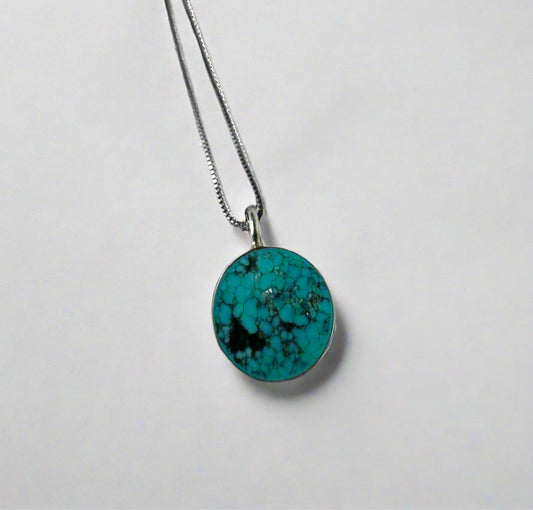 Eclipse Necklace | Silver | Number 8 Turquoise